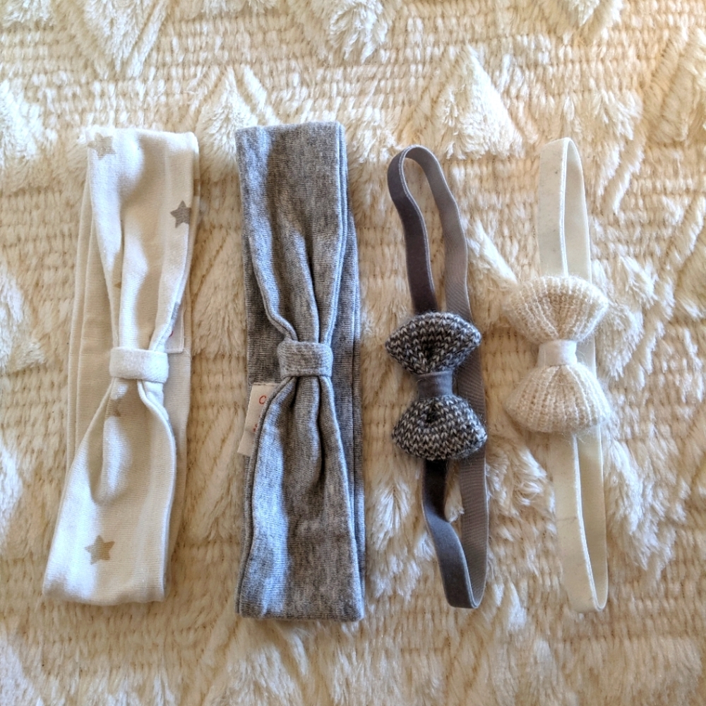 Cat & Jack organic cotton baby headband set